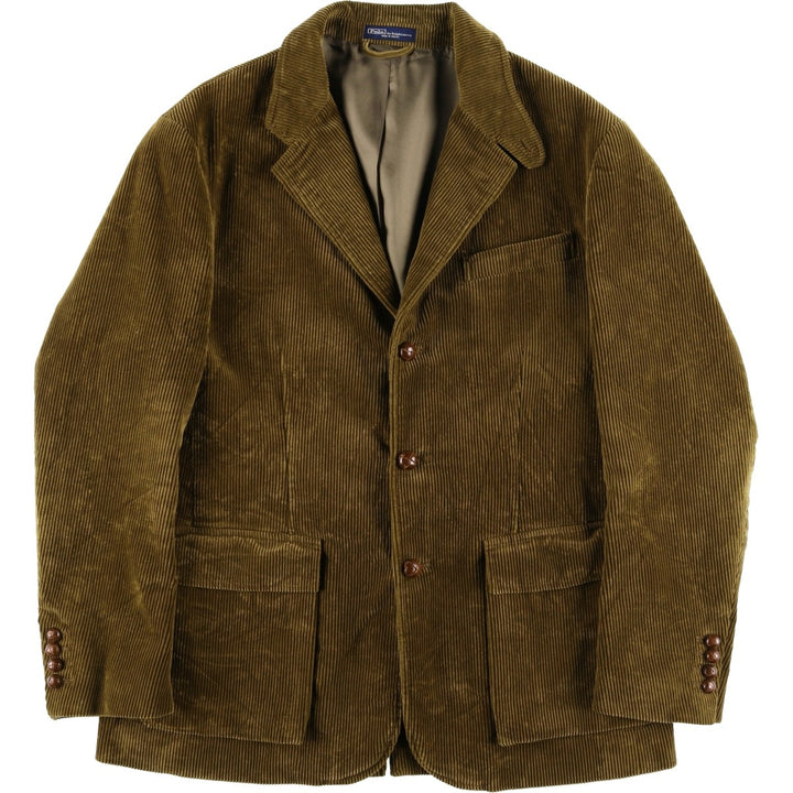 Ralph Lauren POLO by Ralph Lauren Corduroy Tailored Jacket Men's Size L cotton brown type Vintage Second Hand