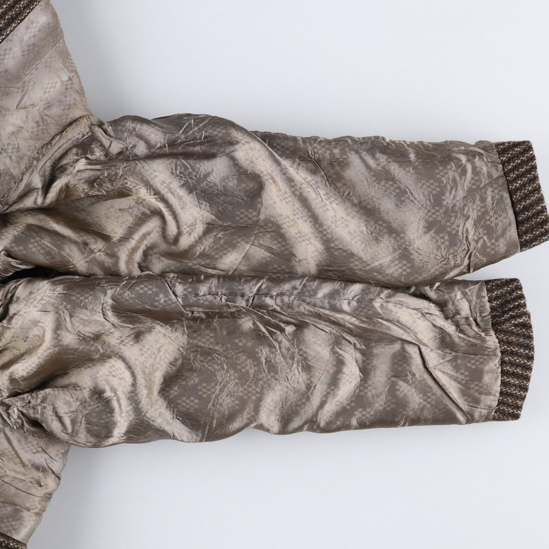 1970'S Harris Tweed English Sport Coat, Striped Wool Tailored Jacket, Men's Size Medium wool brown type Vintage Second Hand