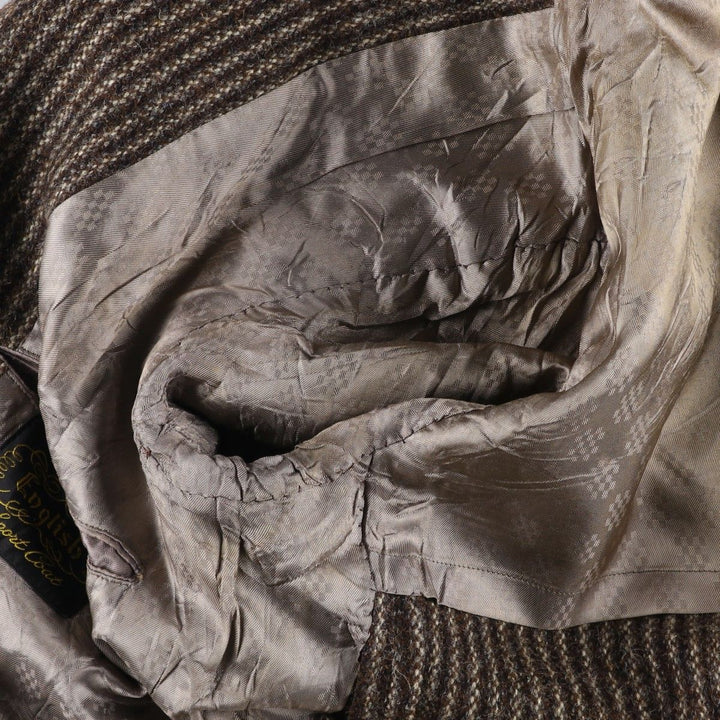 1970'S Harris Tweed English Sport Coat, Striped Wool Tailored Jacket, Men's Size Medium wool brown type Vintage Second Hand