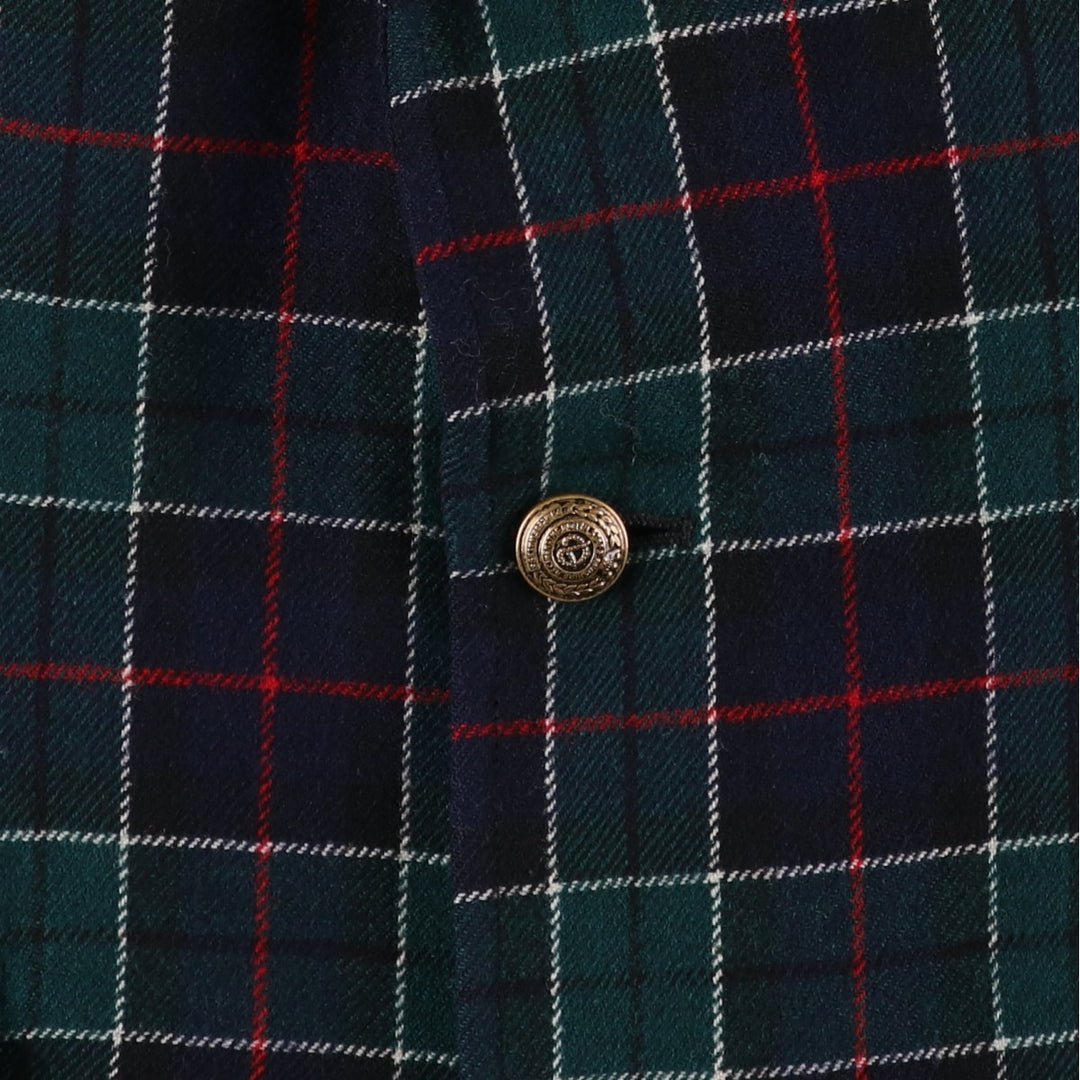 Vintage 1960s-1970'S Pendleton Check Pattern Wool Tailored Jacket, Men's Size Medium wool navy blue type Vintage Second Hand