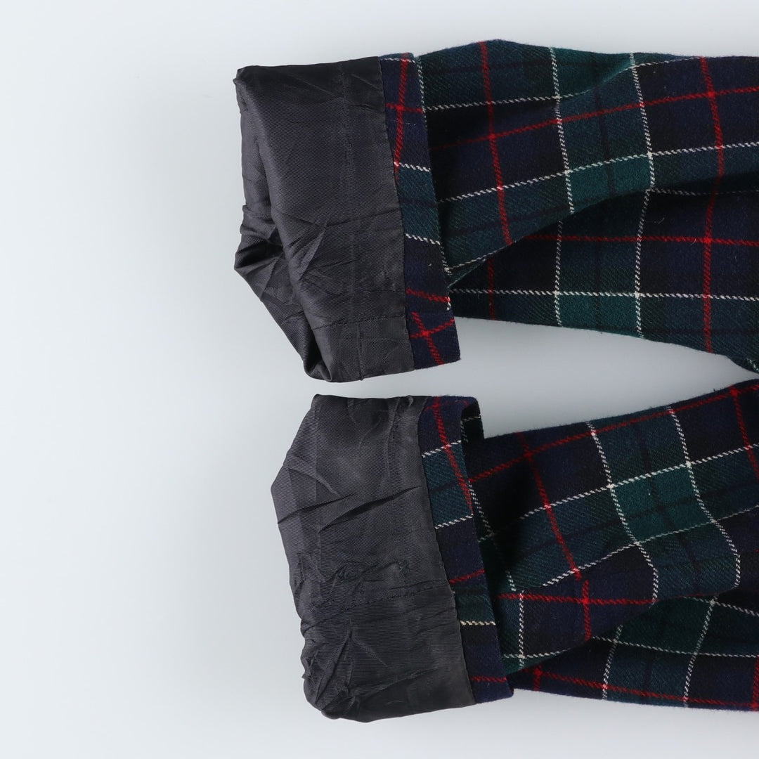 Vintage 1960s-1970'S Pendleton Check Pattern Wool Tailored Jacket, Men's Size Medium wool navy blue type Vintage Second Hand