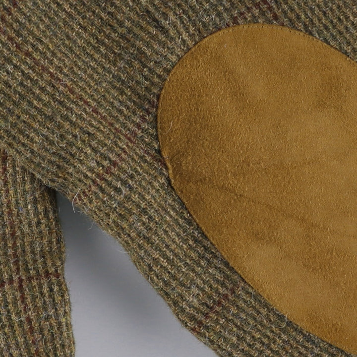 Ralph Lauren POLO by Ralph Lauren Check Pattern Alpaca Blend Tweed Jacket, Men's Size Medium wool Khaki type Vintage Second Hand