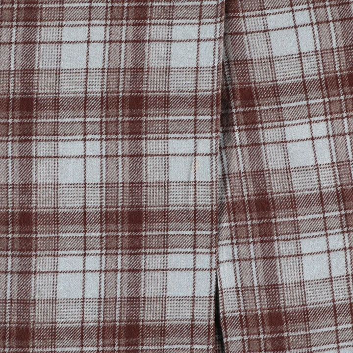 ESPRIT Check Pattern Long Tight Skirt, Made in USA, Women's Size L acrylic Blue type light blue Vintage Second Hand