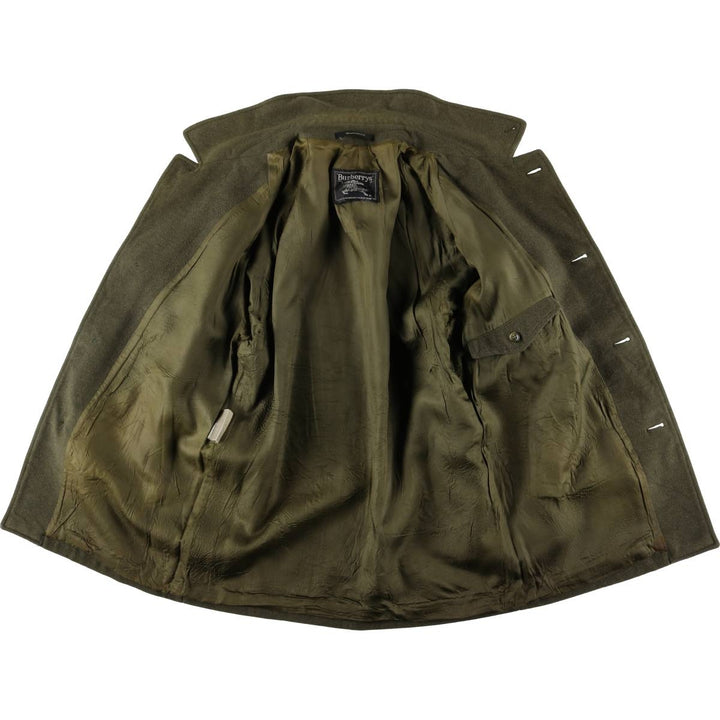 Burberry's wool half coat, made in Spain, size M unclear Khaki type Vintage Second Hand