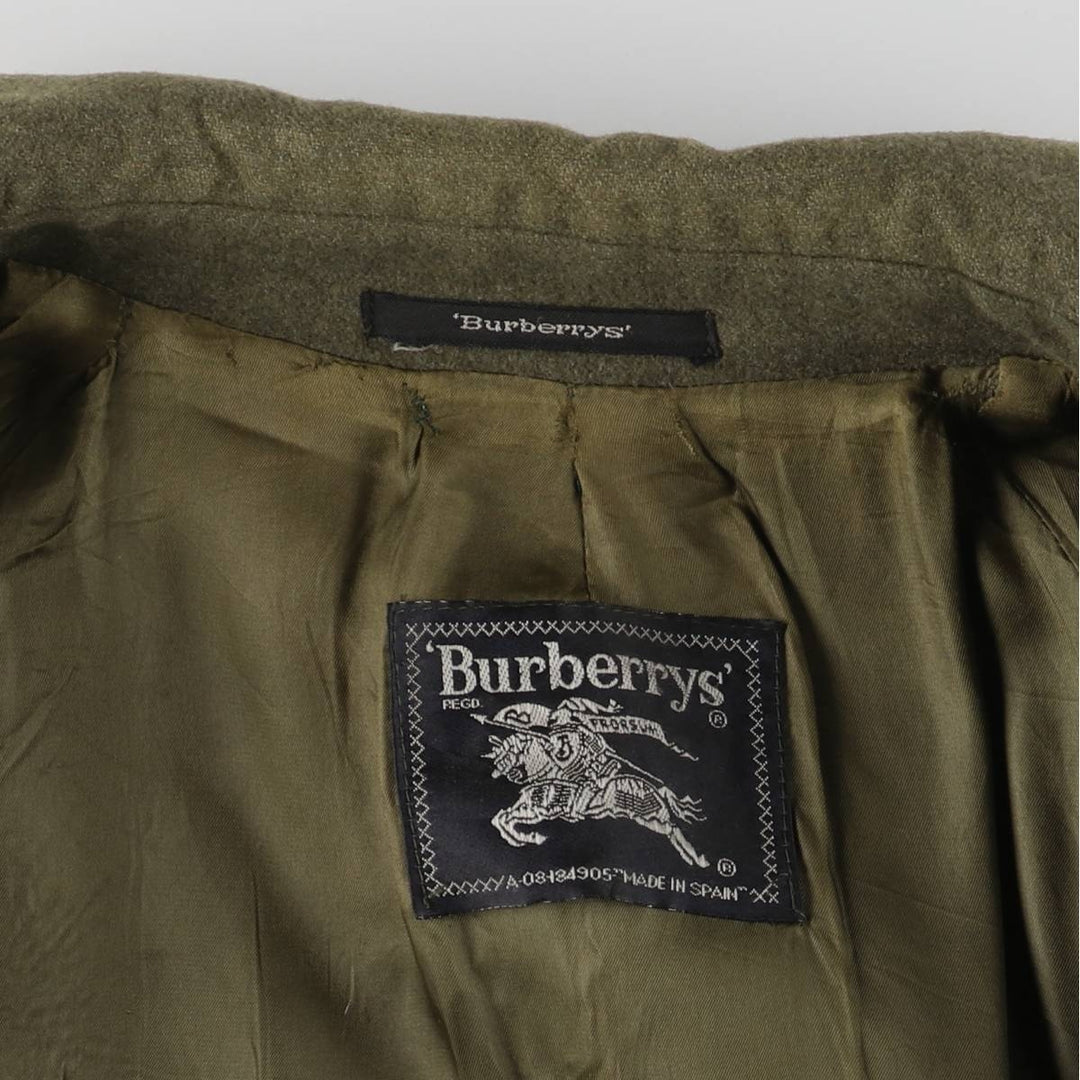 Burberry's wool half coat, made in Spain, size M unclear Khaki type Vintage Second Hand