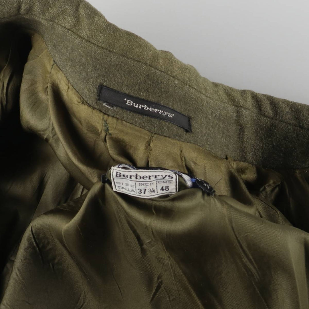 Burberry's wool half coat, made in Spain, size M unclear Khaki type Vintage Second Hand