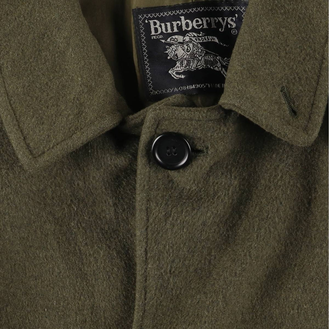 Burberry's wool half coat, made in Spain, size M unclear Khaki type Vintage Second Hand