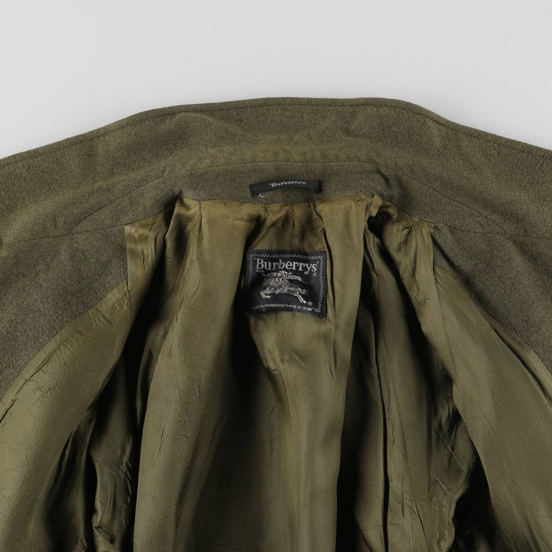 Burberry's wool half coat, made in Spain, size M unclear Khaki type Vintage Second Hand