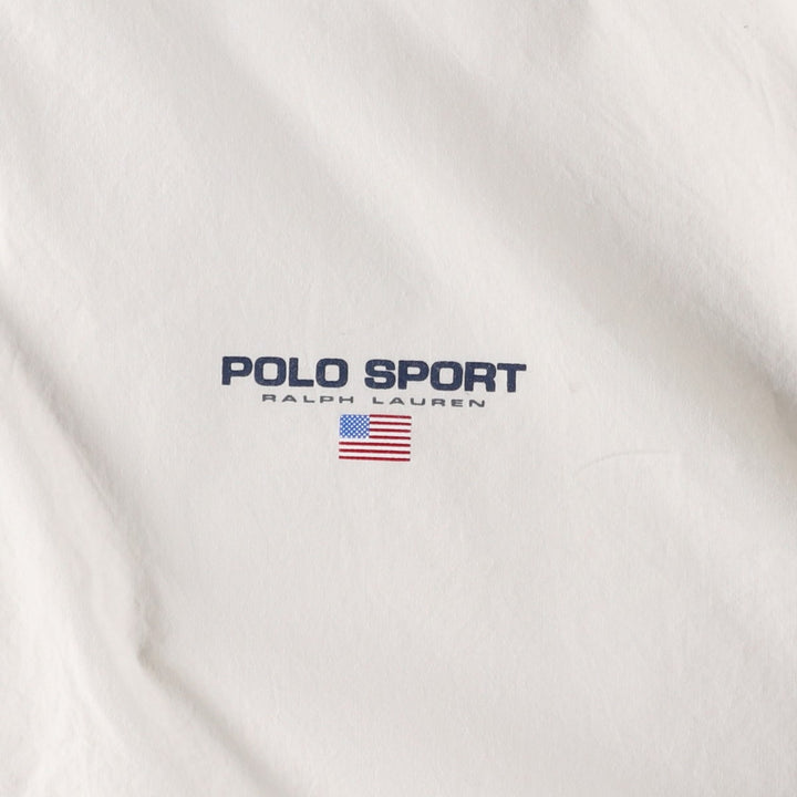 90'S Ralph Lauren POLO SPORT half-zip cotton pullover, men's size XXL cotton Khaki type beige Vintage Second Hand