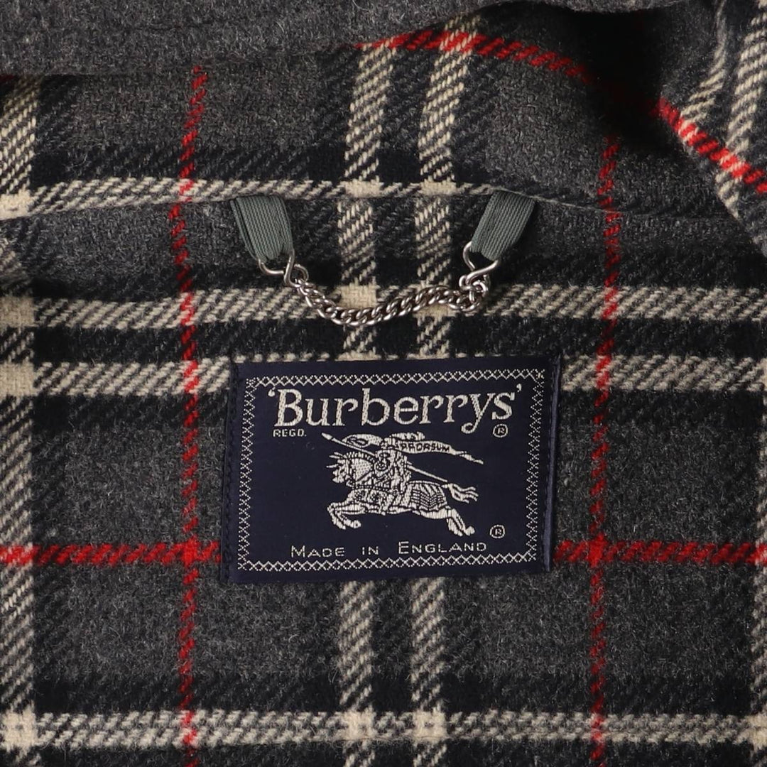 Burberry's Duffle Coat, Made in England, Men's XL wool gray type Vintage Second Hand