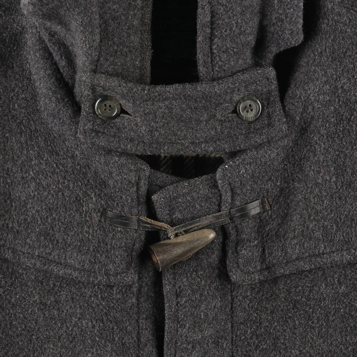 Burberry's Duffle Coat, Made in England, Men's XL wool gray type Vintage Second Hand