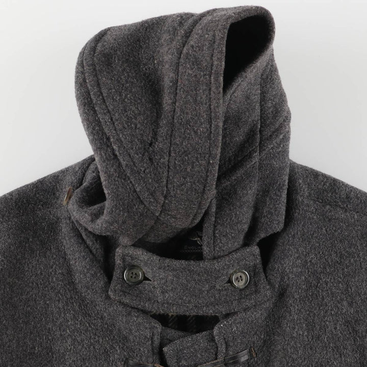 Burberry's Duffle Coat, Made in England, Men's XL wool gray type Vintage Second Hand