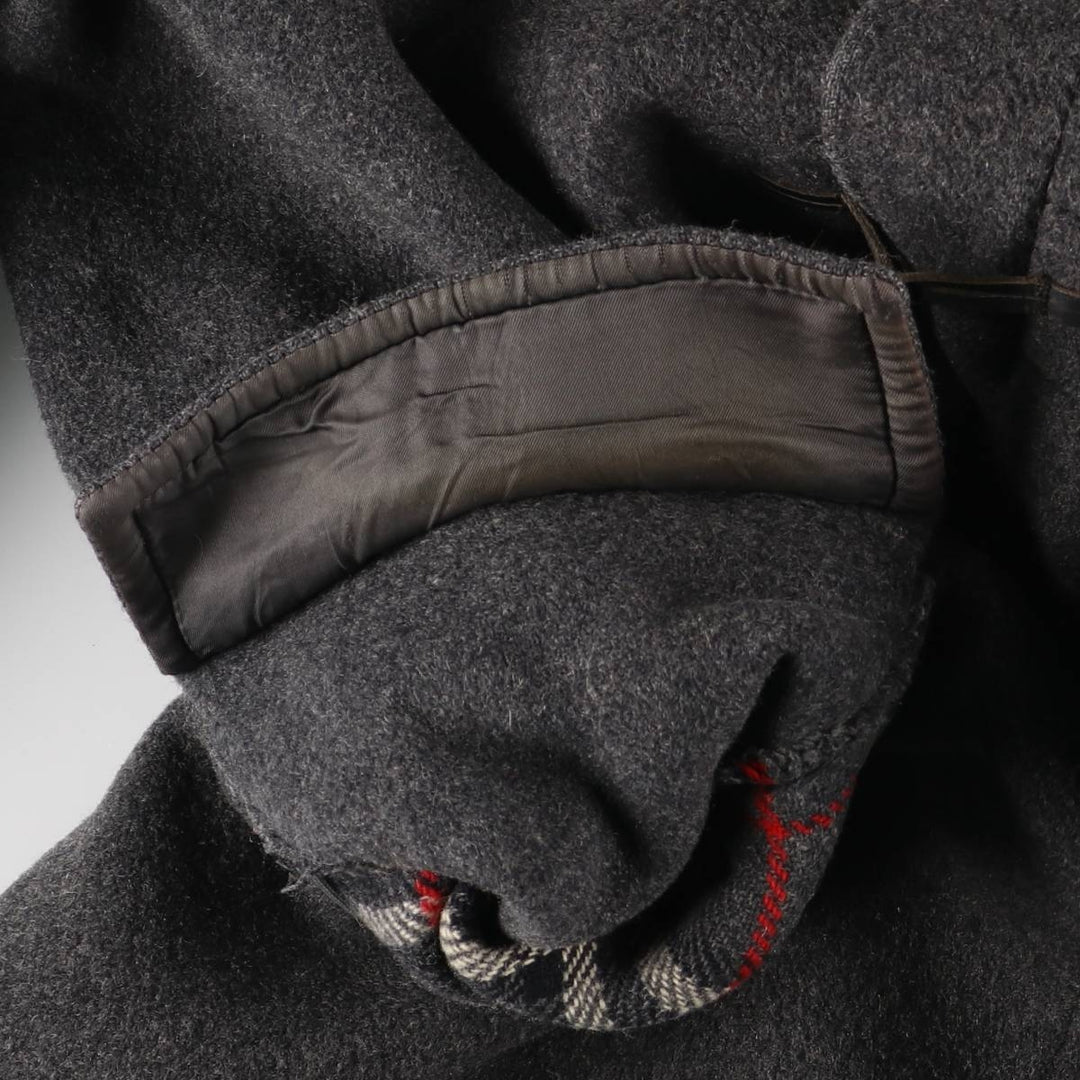 Burberry's Duffle Coat, Made in England, Men's XL wool gray type Vintage Second Hand