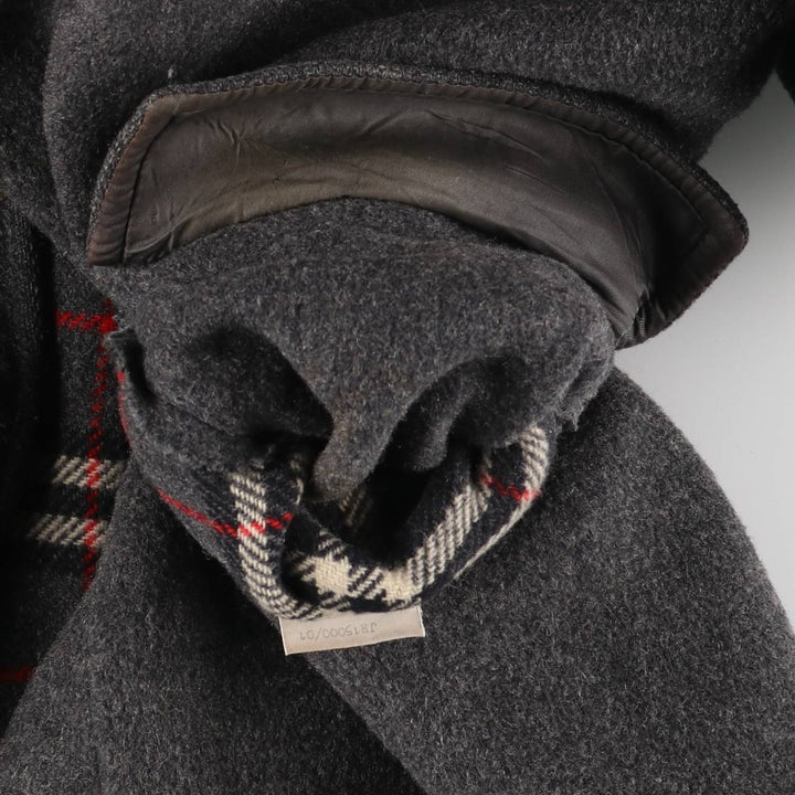 Burberry's Duffle Coat, Made in England, Men's XL wool gray type Vintage Second Hand
