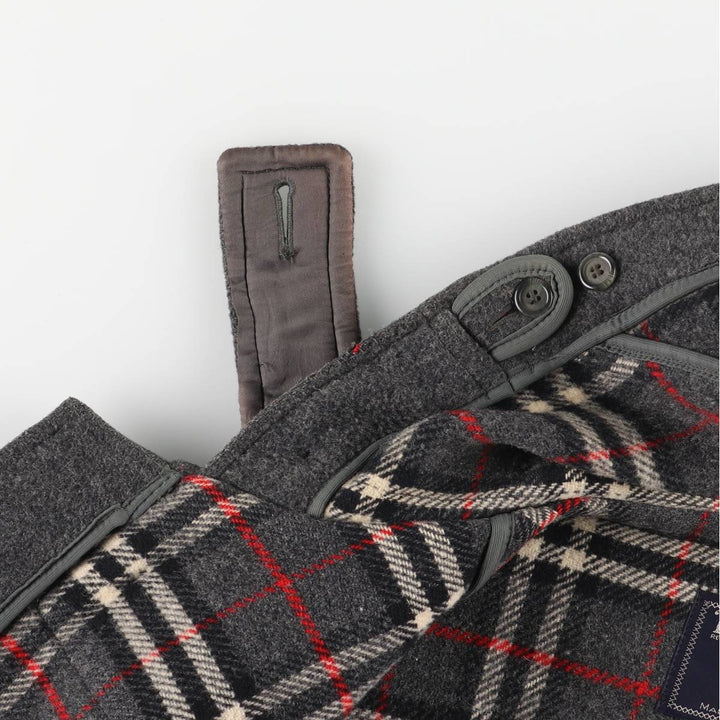 Burberry's Duffle Coat, Made in England, Men's XL wool gray type Vintage Second Hand