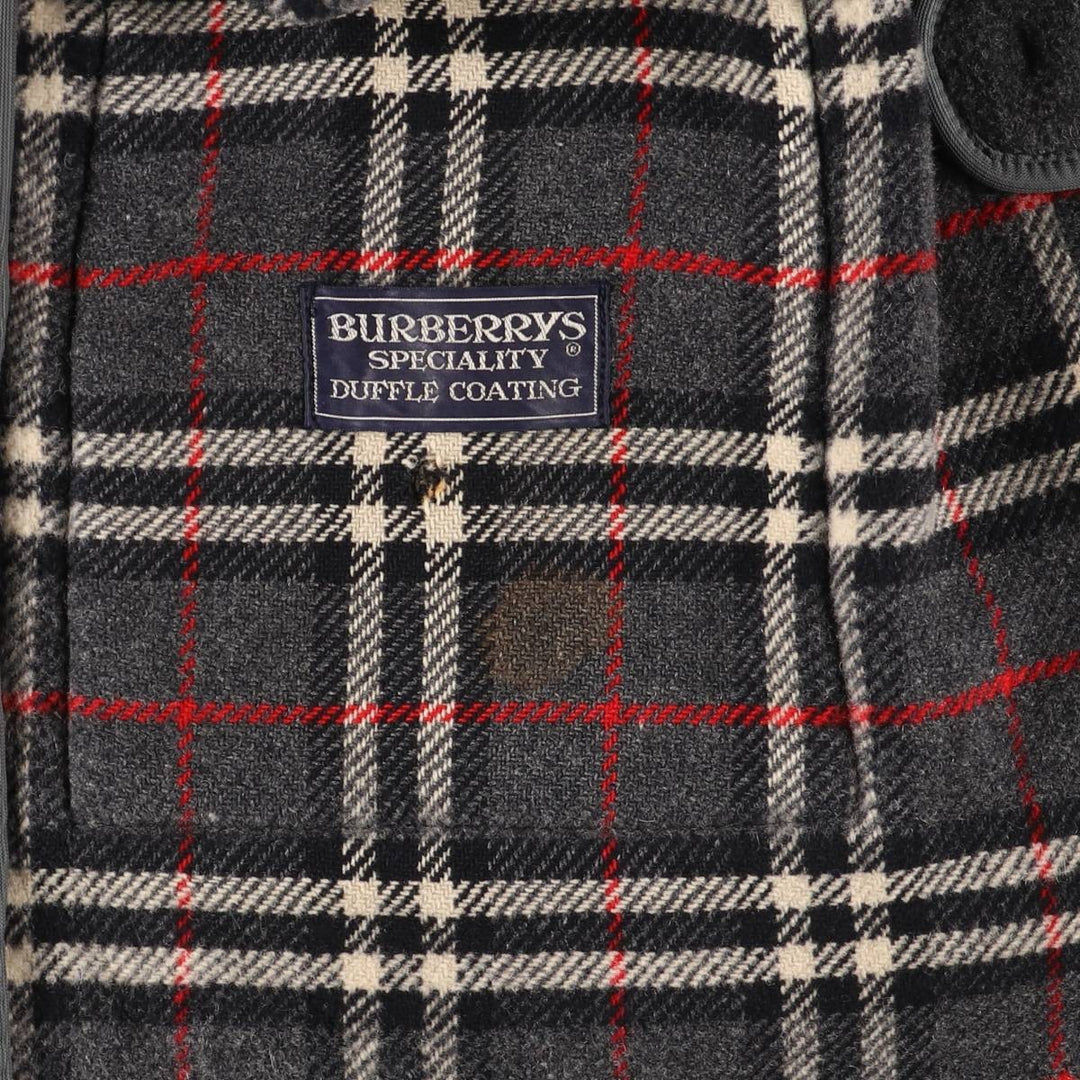 Burberry's Duffle Coat, Made in England, Men's XL wool gray type Vintage Second Hand
