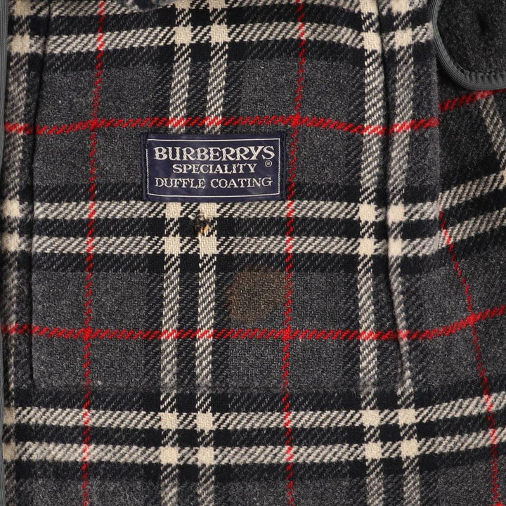 Burberry's Duffle Coat, Made in England, Men's XL wool gray type Vintage Second Hand