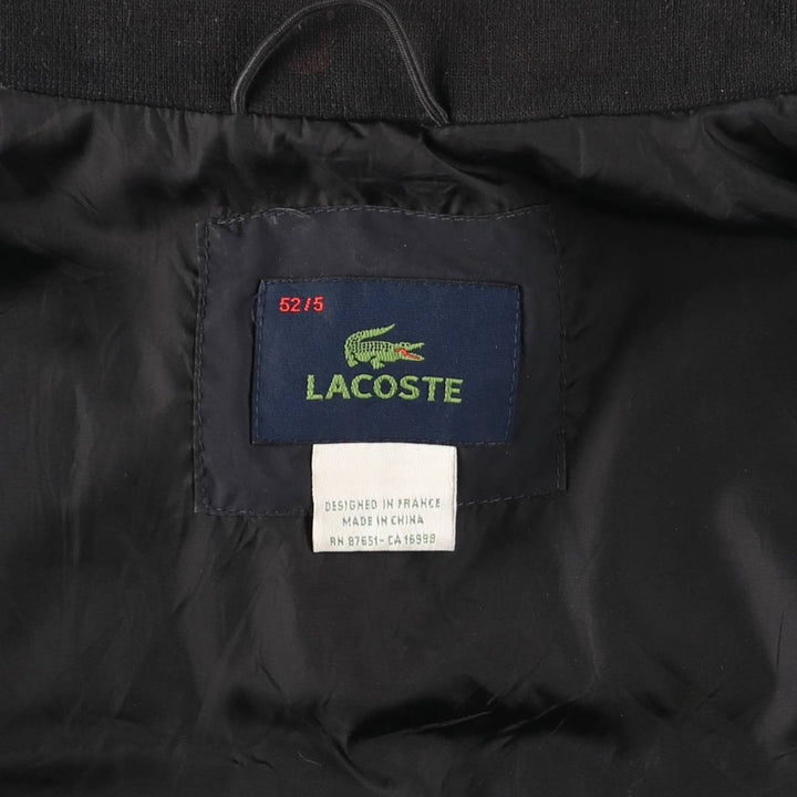 Lacoste down jacket, men's size L polyester black type Vintage Second Hand