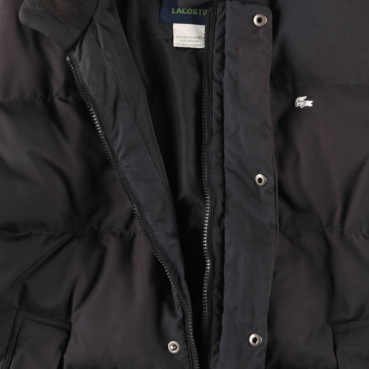 Lacoste down jacket, men's size L polyester black type Vintage Second Hand