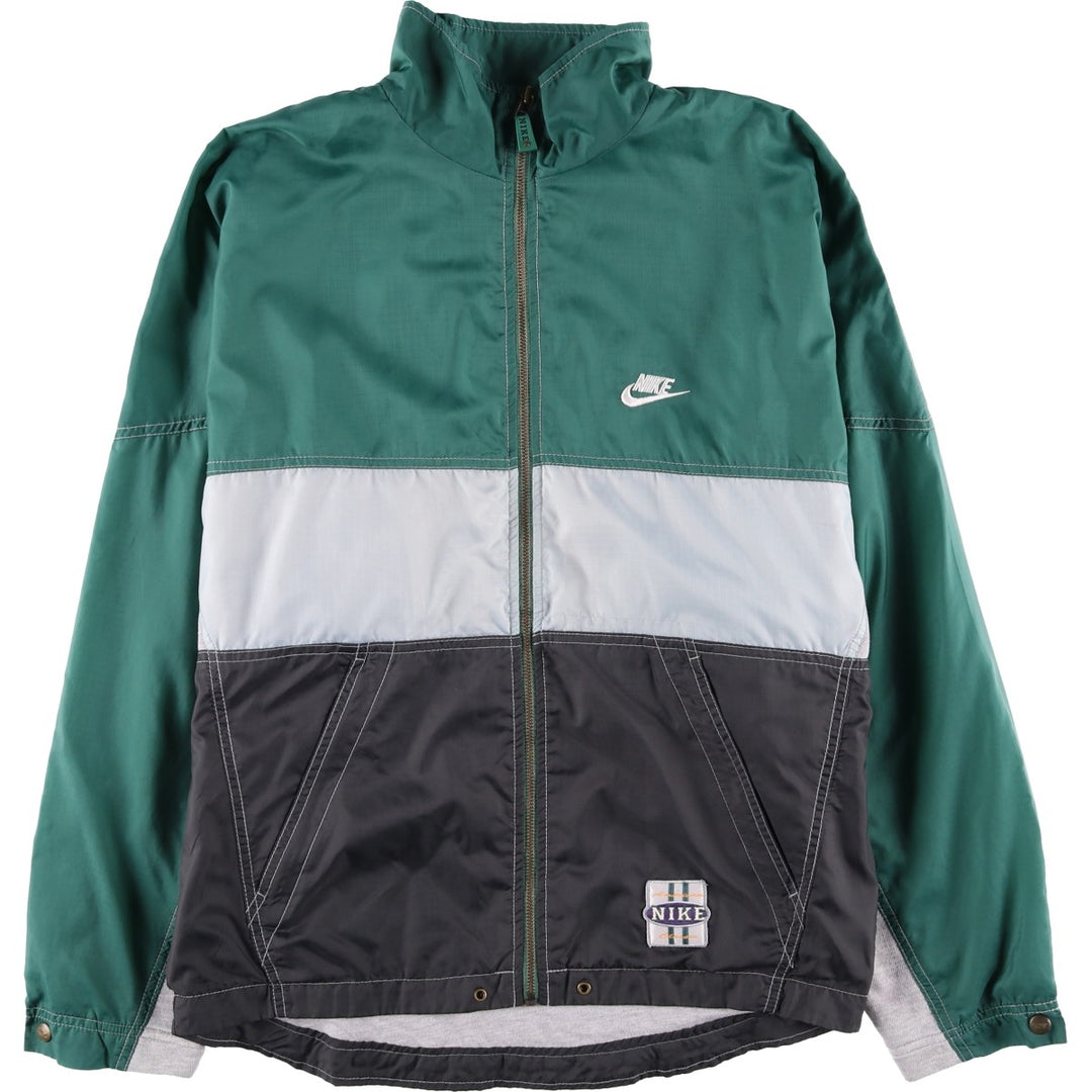 Vintage 90'S Nike ripstop nylon jacket with back logo, size M, men's Nylon green type Vintage Second Hand