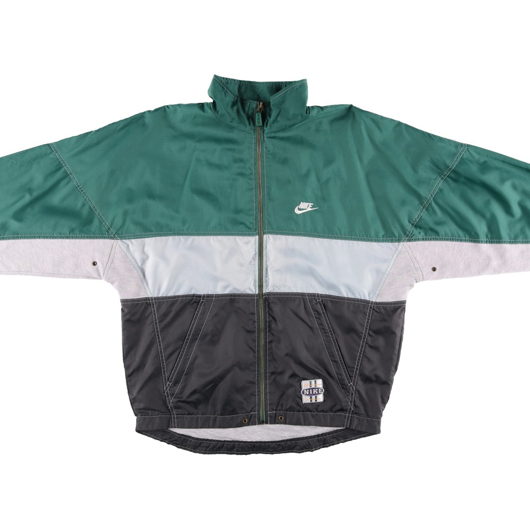Vintage 90'S Nike ripstop nylon jacket with back logo, size M, men's Nylon green type Vintage Second Hand