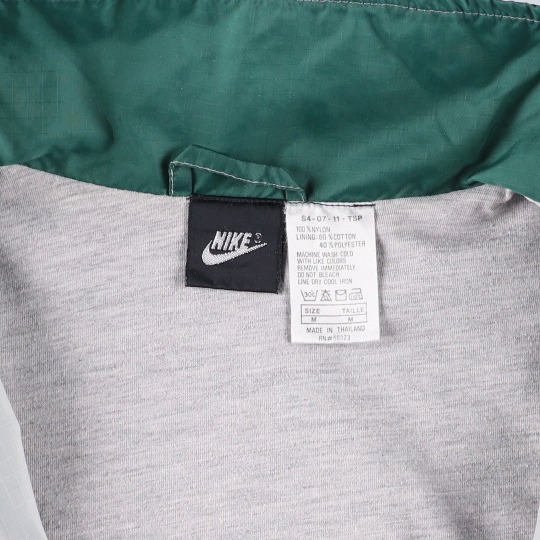Vintage 90'S Nike ripstop nylon jacket with back logo, size M, men's Nylon green type Vintage Second Hand
