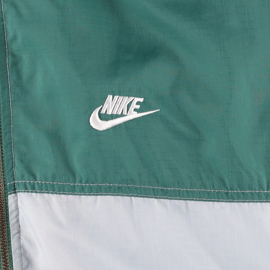 Vintage 90'S Nike ripstop nylon jacket with back logo, size M, men's Nylon green type Vintage Second Hand