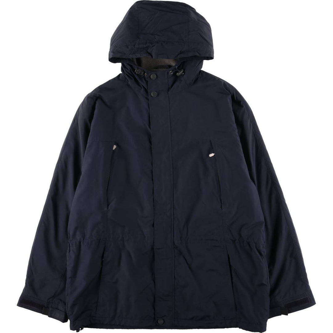 Eddie Bauer Padded Mountain Parka, Shell Jacket, Puffer Jacket, Men's XL Nylon navy blue type Vintage Second Hand