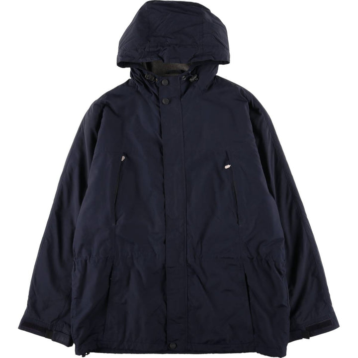 Eddie Bauer Padded Mountain Parka, Shell Jacket, Puffer Jacket, Men's XL Nylon navy blue type Vintage Second Hand