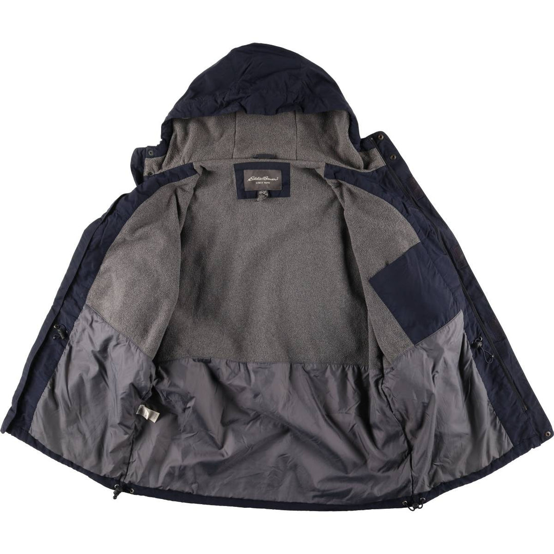 Eddie Bauer Padded Mountain Parka, Shell Jacket, Puffer Jacket, Men's XL Nylon navy blue type Vintage Second Hand