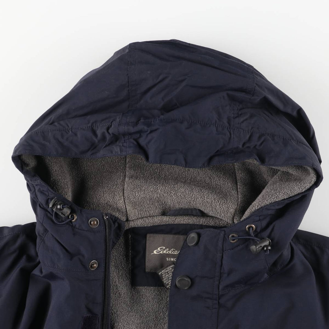 Eddie Bauer Padded Mountain Parka, Shell Jacket, Puffer Jacket, Men's XL Nylon navy blue type Vintage Second Hand