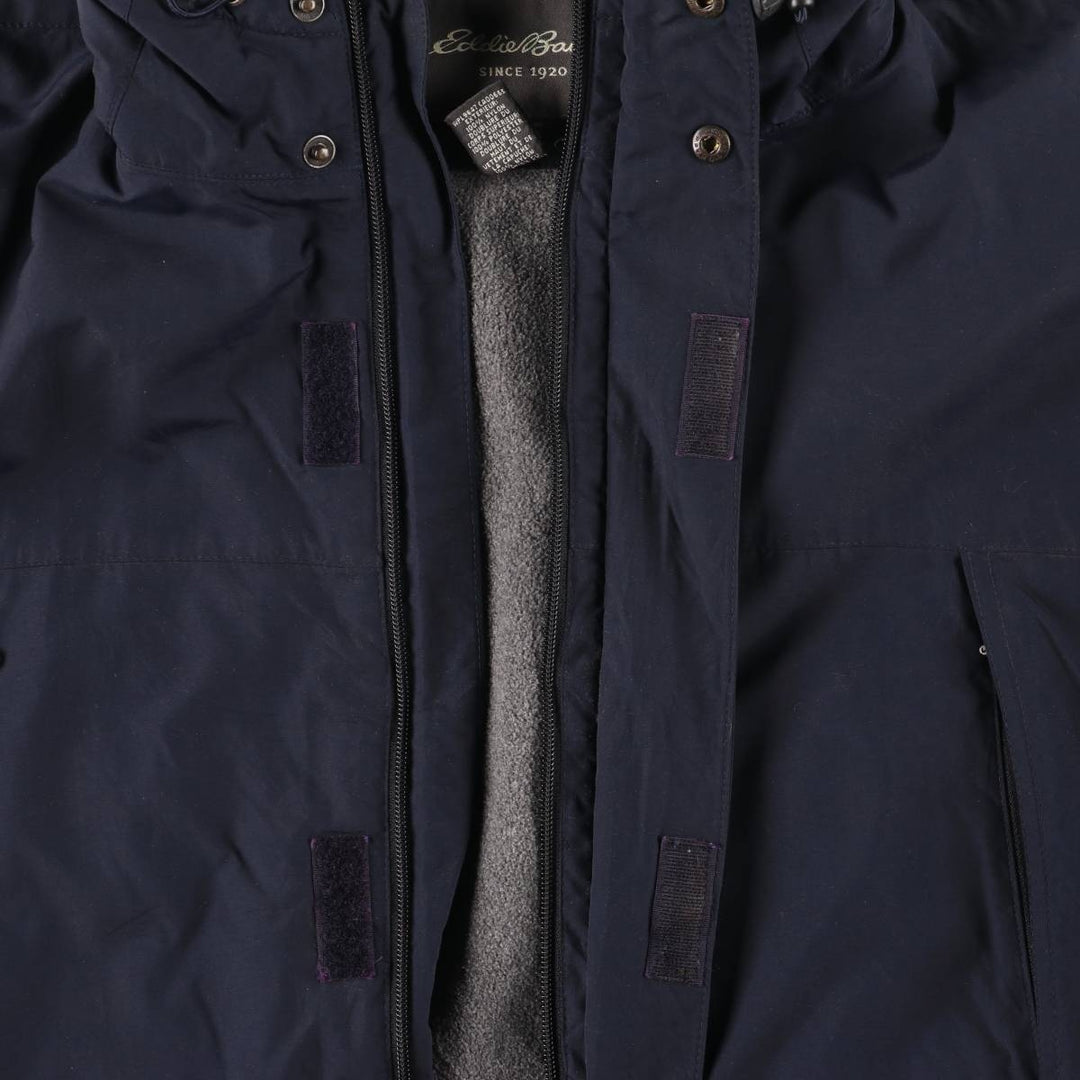 Eddie Bauer Padded Mountain Parka, Shell Jacket, Puffer Jacket, Men's XL Nylon navy blue type Vintage Second Hand