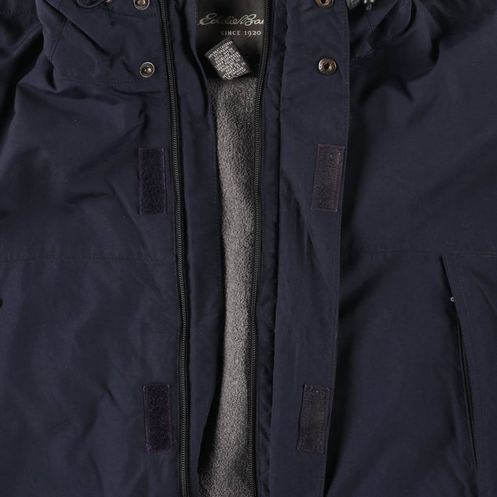 Eddie Bauer Padded Mountain Parka, Shell Jacket, Puffer Jacket, Men's XL Nylon navy blue type Vintage Second Hand