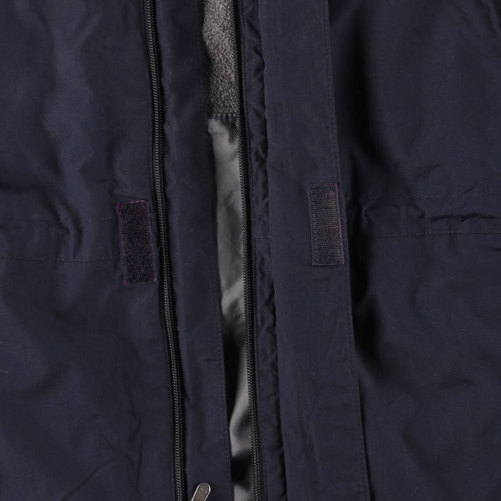 Eddie Bauer Padded Mountain Parka, Shell Jacket, Puffer Jacket, Men's XL Nylon navy blue type Vintage Second Hand