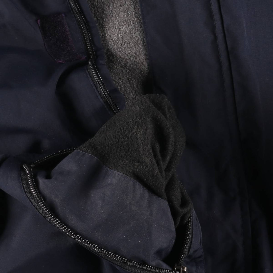 Eddie Bauer Padded Mountain Parka, Shell Jacket, Puffer Jacket, Men's XL Nylon navy blue type Vintage Second Hand