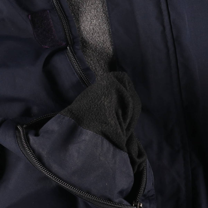 Eddie Bauer Padded Mountain Parka, Shell Jacket, Puffer Jacket, Men's XL Nylon navy blue type Vintage Second Hand