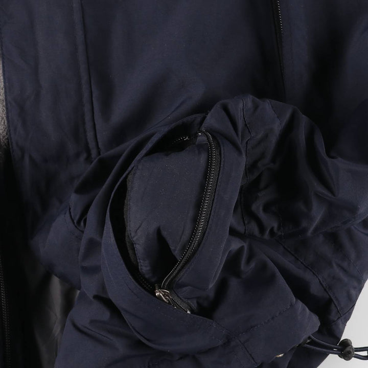 Eddie Bauer Padded Mountain Parka, Shell Jacket, Puffer Jacket, Men's XL Nylon navy blue type Vintage Second Hand