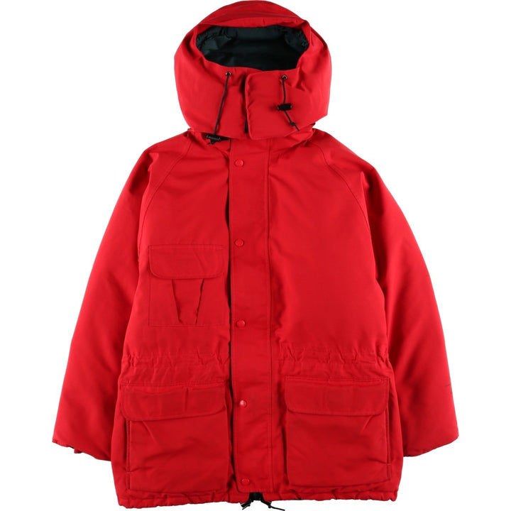 80s-90'S Eddie Bauer Black Tag GORE-TEX Goose Down Parka, Made in USA, Men's Size Medium polyester red type Vintage Second Hand