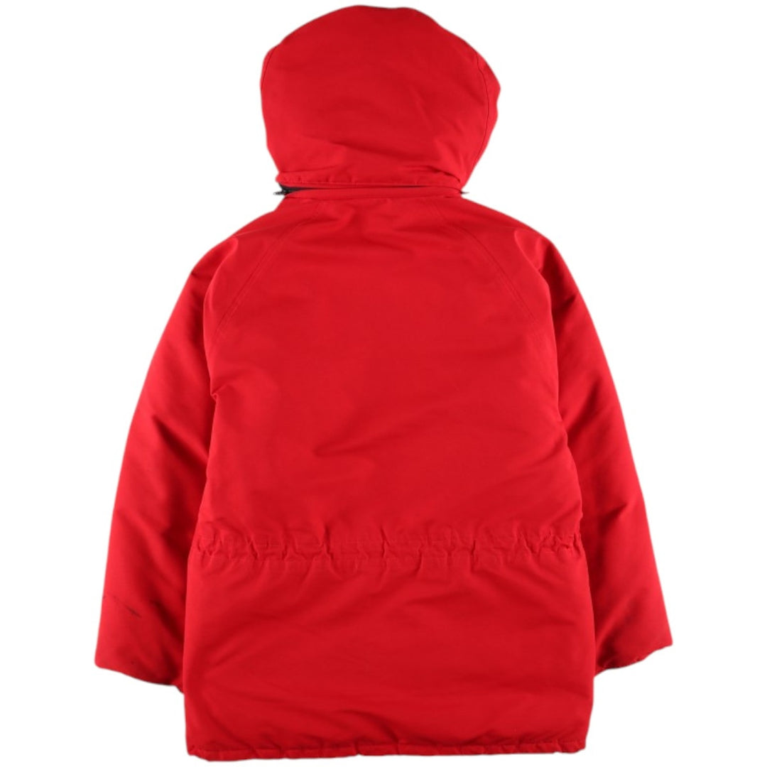 80s-90'S Eddie Bauer Black Tag GORE-TEX Goose Down Parka, Made in USA, Men's Size Medium polyester red type Vintage Second Hand