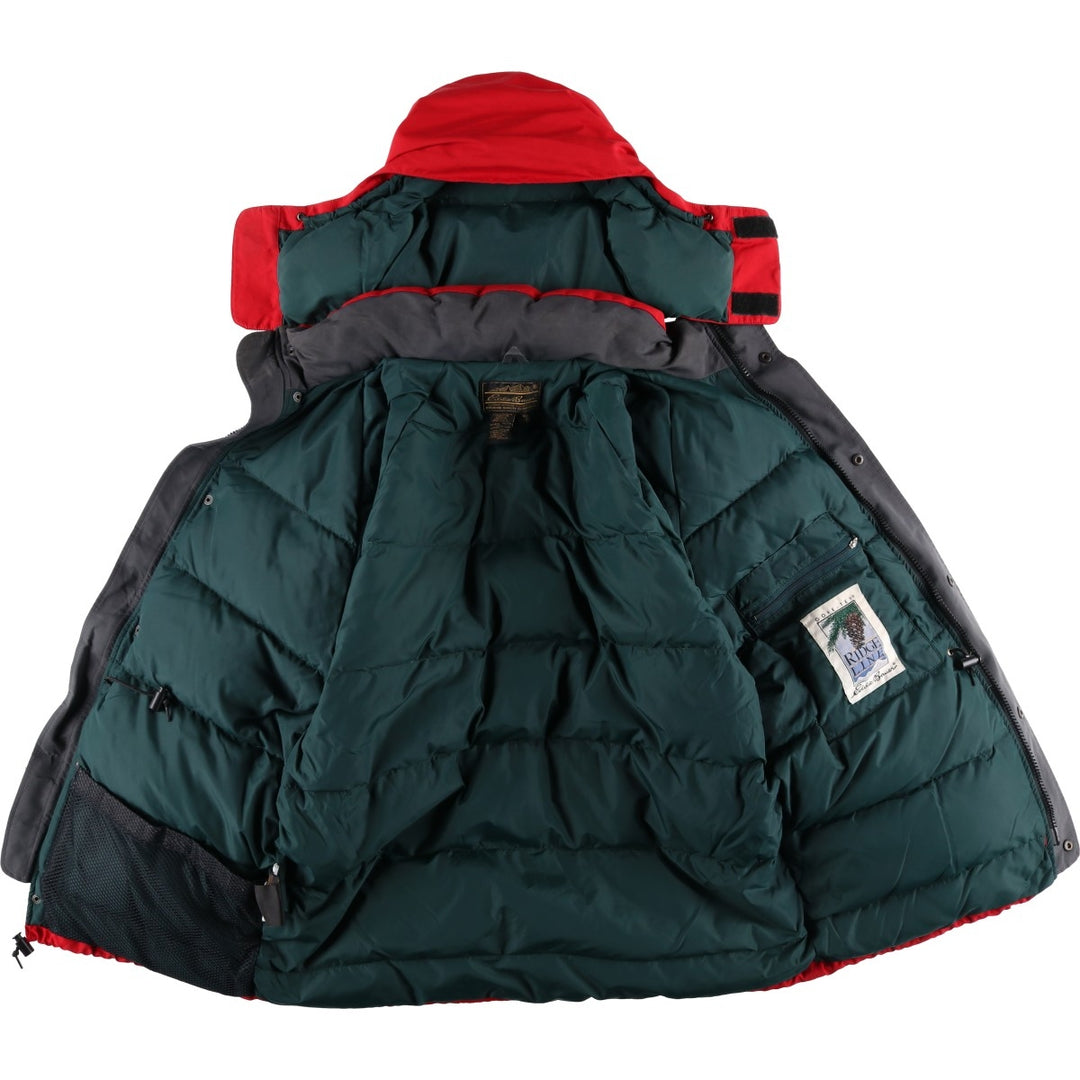 80s-90'S Eddie Bauer Black Tag GORE-TEX Goose Down Parka, Made in USA, Men's Size Medium polyester red type Vintage Second Hand