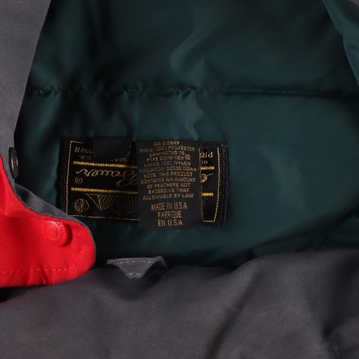 80s-90'S Eddie Bauer Black Tag GORE-TEX Goose Down Parka, Made in USA, Men's Size Medium polyester red type Vintage Second Hand