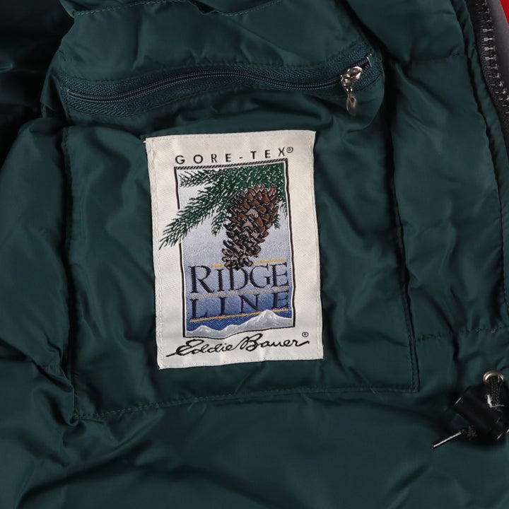 80s-90'S Eddie Bauer Black Tag GORE-TEX Goose Down Parka, Made in USA, Men's Size Medium polyester red type Vintage Second Hand