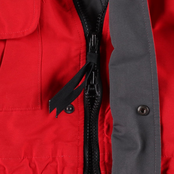 80s-90'S Eddie Bauer Black Tag GORE-TEX Goose Down Parka, Made in USA, Men's Size Medium polyester red type Vintage Second Hand