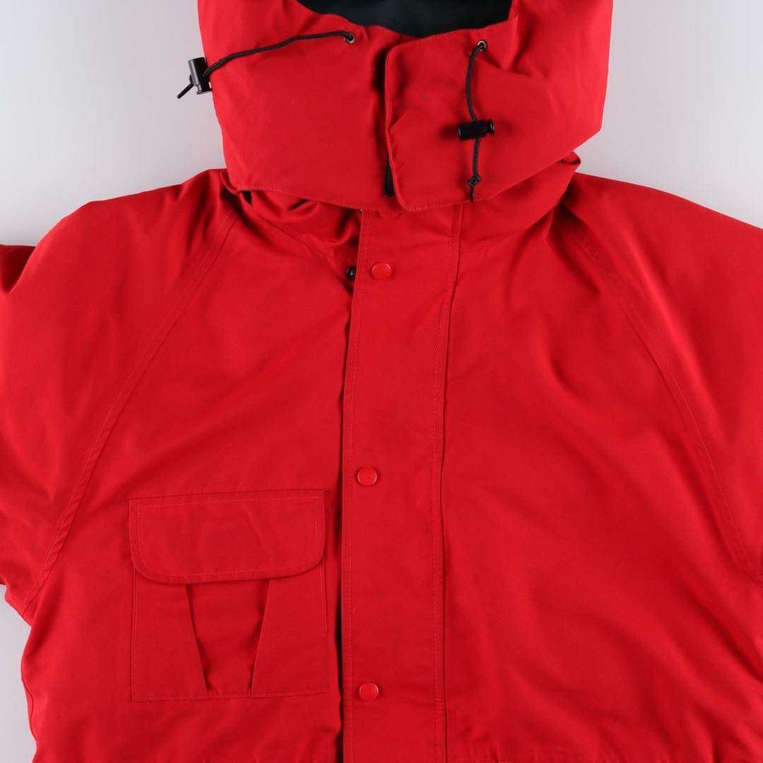 80s-90'S Eddie Bauer Black Tag GORE-TEX Goose Down Parka, Made in USA, Men's Size Medium polyester red type Vintage Second Hand