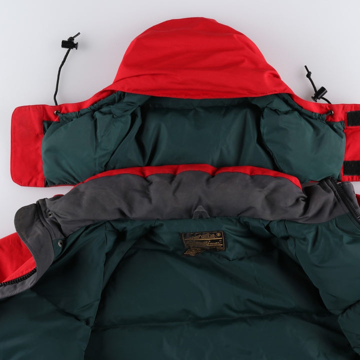 80s-90'S Eddie Bauer Black Tag GORE-TEX Goose Down Parka, Made in USA, Men's Size Medium polyester red type Vintage Second Hand