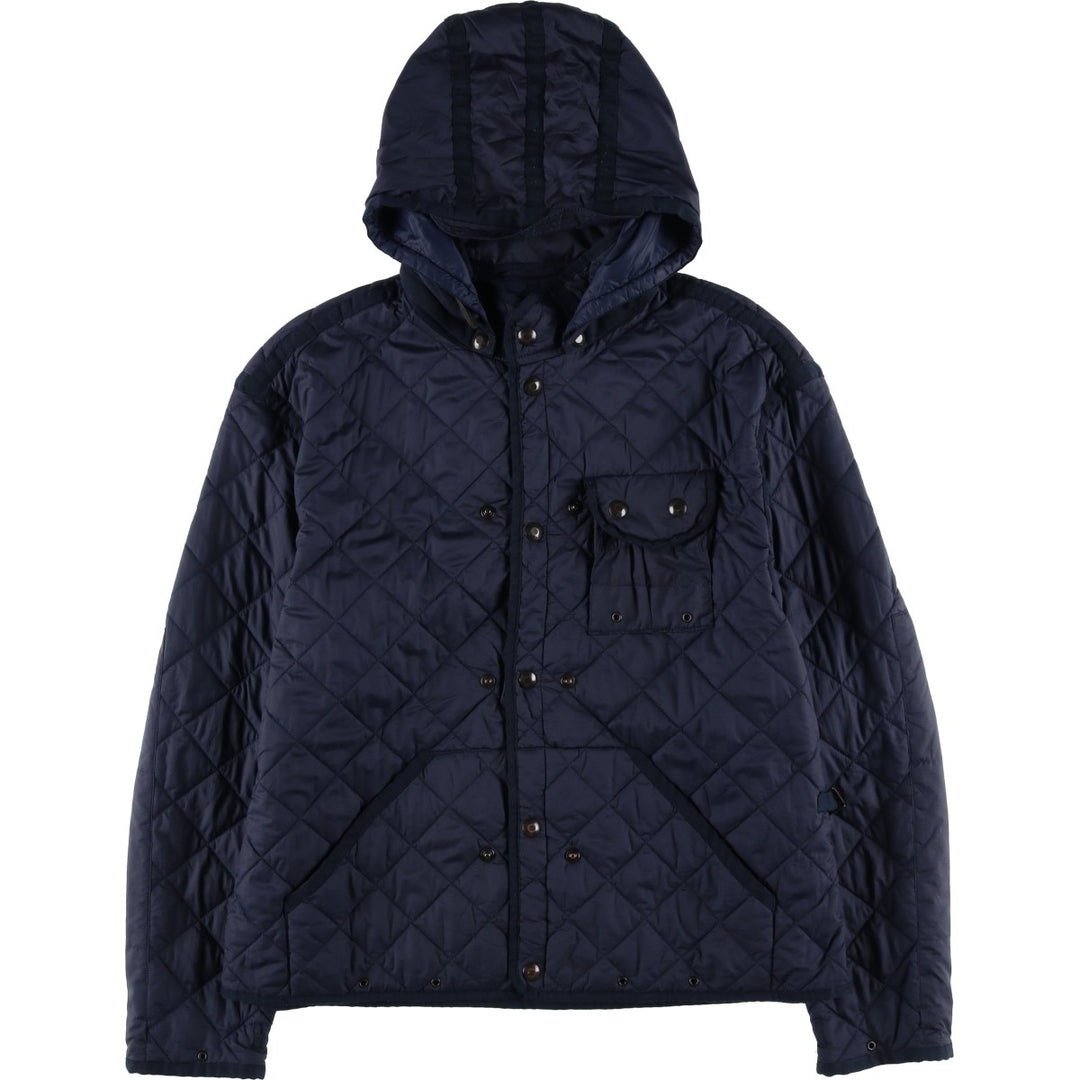 POLO by Ralph Lauren padded hooded quilted puffer jacket, men's size XL Nylon navy blue type Vintage Second Hand