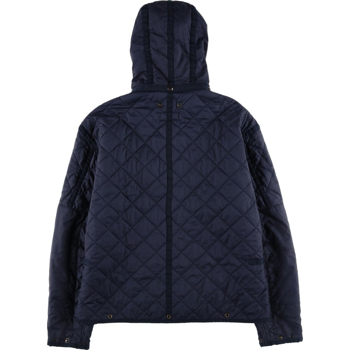 POLO by Ralph Lauren padded hooded quilted puffer jacket, men's size XL Nylon navy blue type Vintage Second Hand