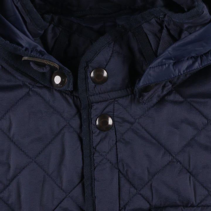 POLO by Ralph Lauren padded hooded quilted puffer jacket, men's size XL Nylon navy blue type Vintage Second Hand