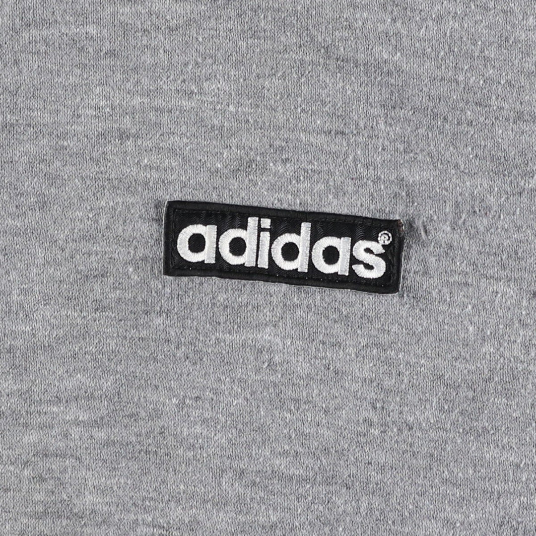 80s-90'S adidas Trefoil Logo Reversible Back Logo Padded Hoodie Puffer Jacket Men's Size L Nylon black type Vintage Second Hand