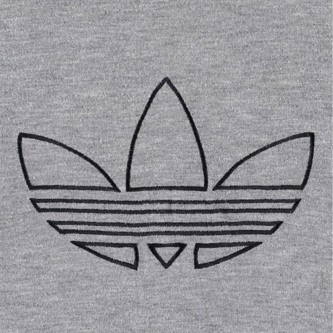80s-90'S adidas Trefoil Logo Reversible Back Logo Padded Hoodie Puffer Jacket Men's Size L Nylon black type Vintage Second Hand